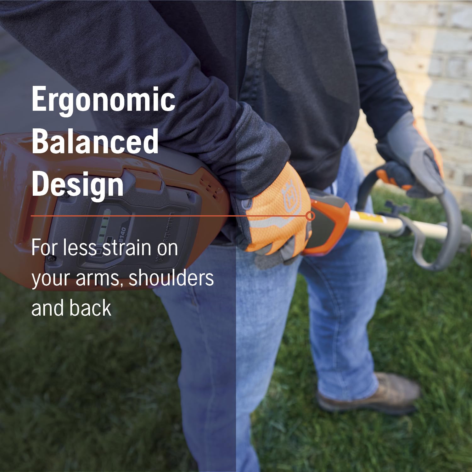 Husqvarna 110iL FLXi Cordless Grass Trimmer and Edger, Attachment Capable Battery Weed Trimmer with 4 Ah Battery and Charger Included, Extension Pole for Longer Reach - Image 3