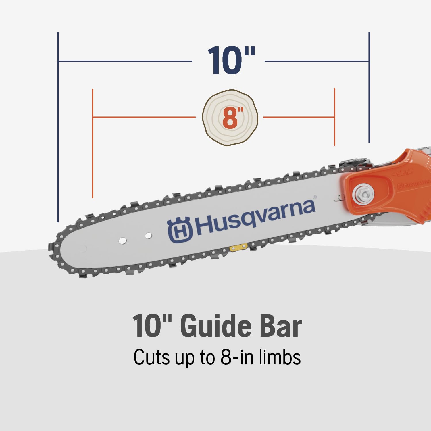 Husqvarna 122LKP Gas Pole Saw, Multi-Purpose Tool with Pole Saw Attachment, Equipped with X-CUT Chain, 10-Foot Reach Cuts Limbs up to 8 Inches Thick, 21.7CC - Image 6