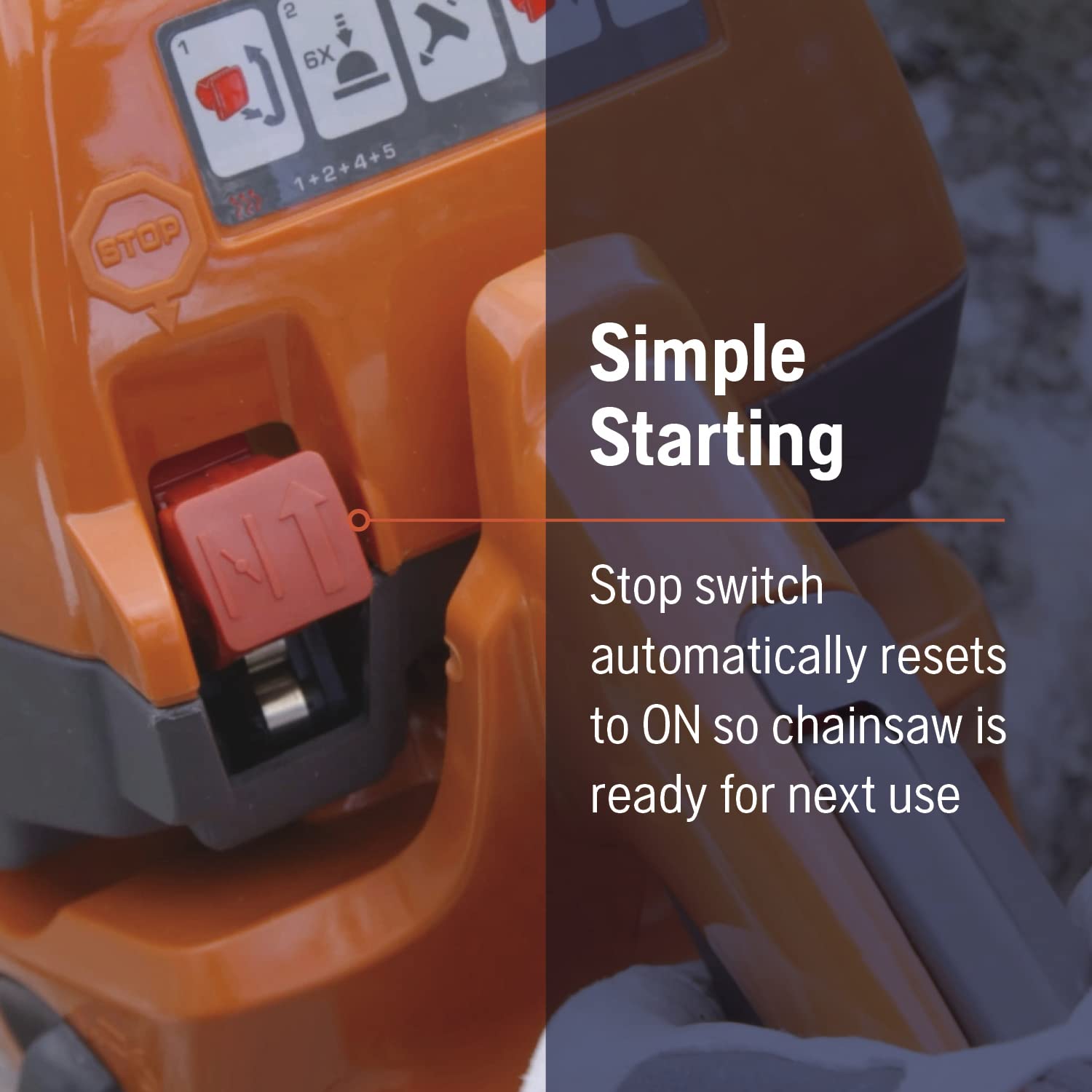 Husqvarna 130 Gas Powered Chainsaw, 38-cc 2-HP, 2-Cycle X-Torq Engine, 16 Inch Chainsaw with Automatic Oiler, For Wood Cutting and Tree Pruning - Image 6