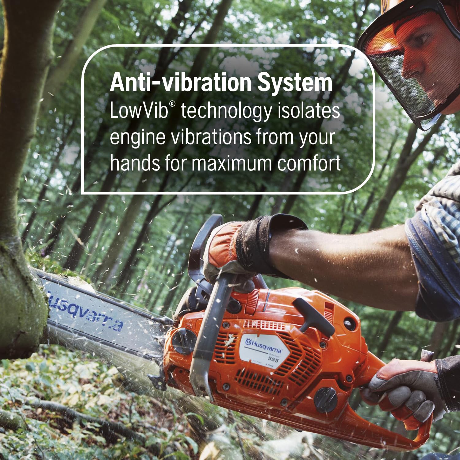 Husqvarna 555 Gas Chainsaw, 60-cc 4.16-HP 2-Cycle X-Torq Engine, 24 Inch Chainsaw with X-Cut Chain, For Felling, Limbing and Bucking Small and Midsize Trees - Image 5