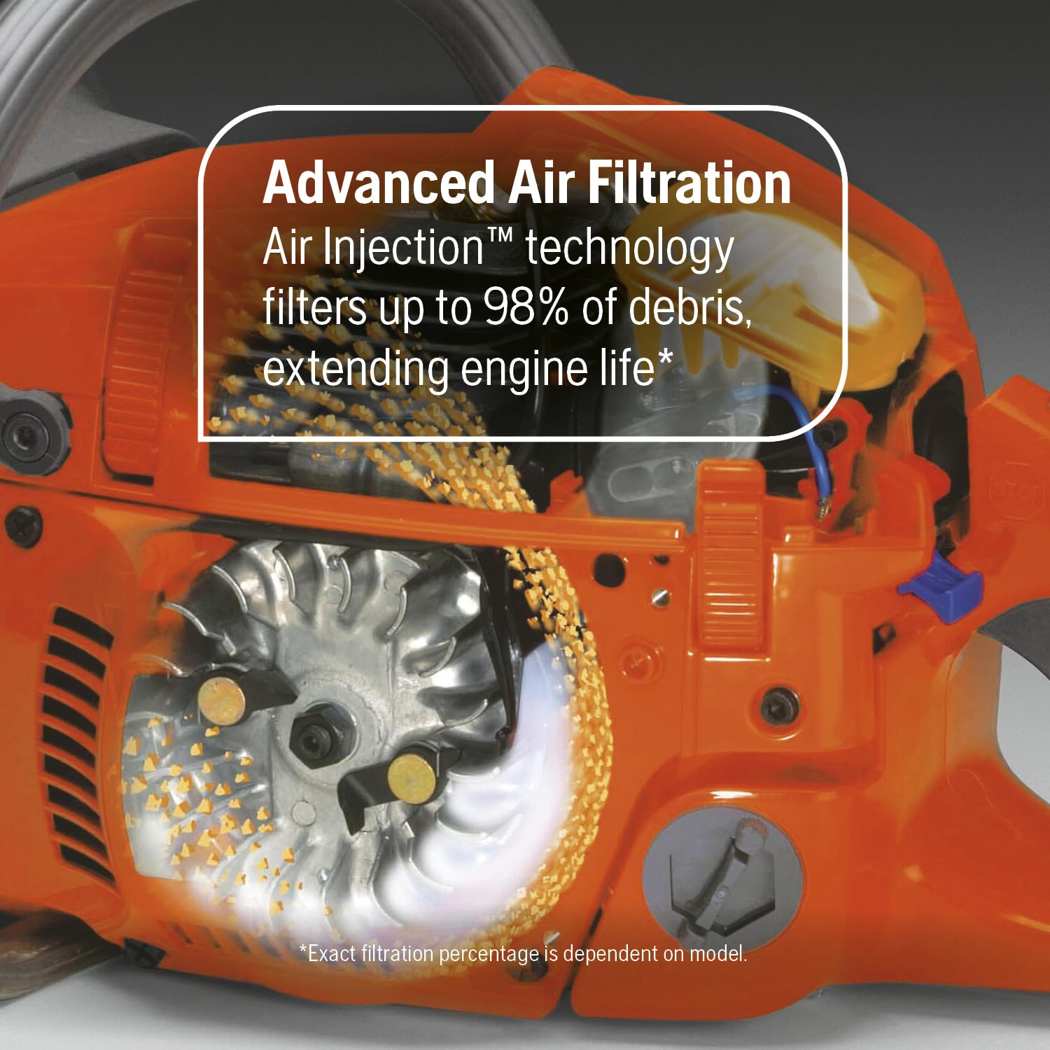 Husqvarna 555 Gas Chainsaw, 60-cc 4.16-HP 2-Cycle X-Torq Engine, 24 Inch Chainsaw with X-Cut Chain, For Felling, Limbing and Bucking Small and Midsize Trees - Image 3