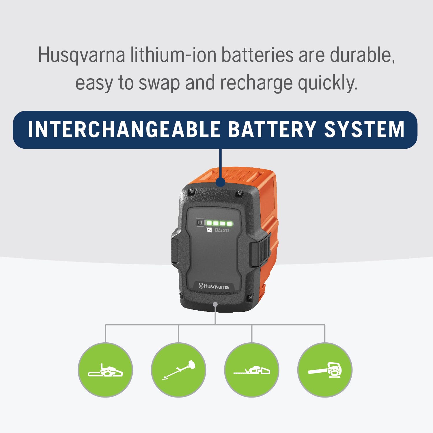Husqvarna BLi30 7.5 Ah 40V Battery Electric Tools, 270Wh Lithium Ion Battery, 967937702 - Image 4