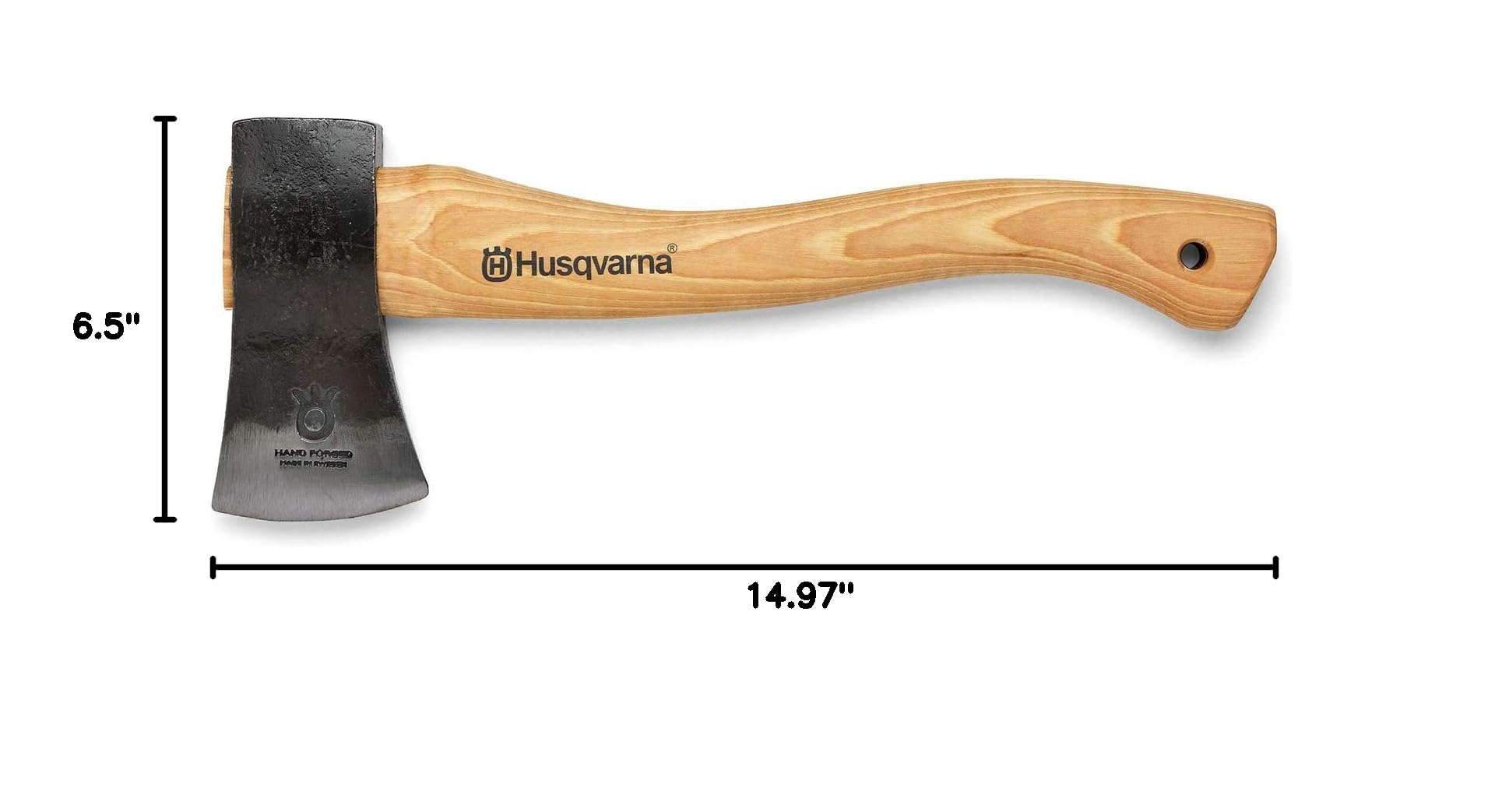 Husqvarna Hatchet, Small Axe with Leather Sheath and Hickory Handle, Ideal Small Hatchet Axe for Camping Gear and Gardening Tools - Image 4