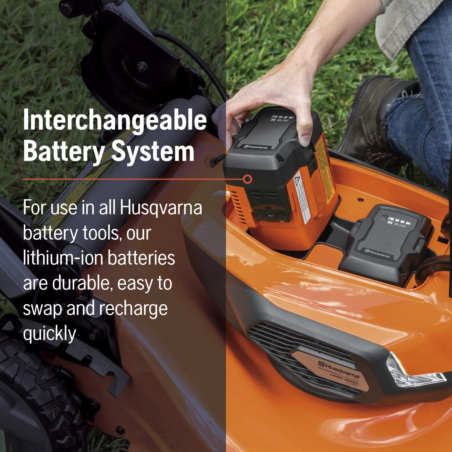 Husqvarna Lawn Xpert LE-322R Battery Powered Self Propelled Lawn Mower with Brushless Motor, Electric Lawn Mower for Small Yards (1/4-1/2 Acre), 40V Lithium-Ion Battery and Charger Included - Image 5