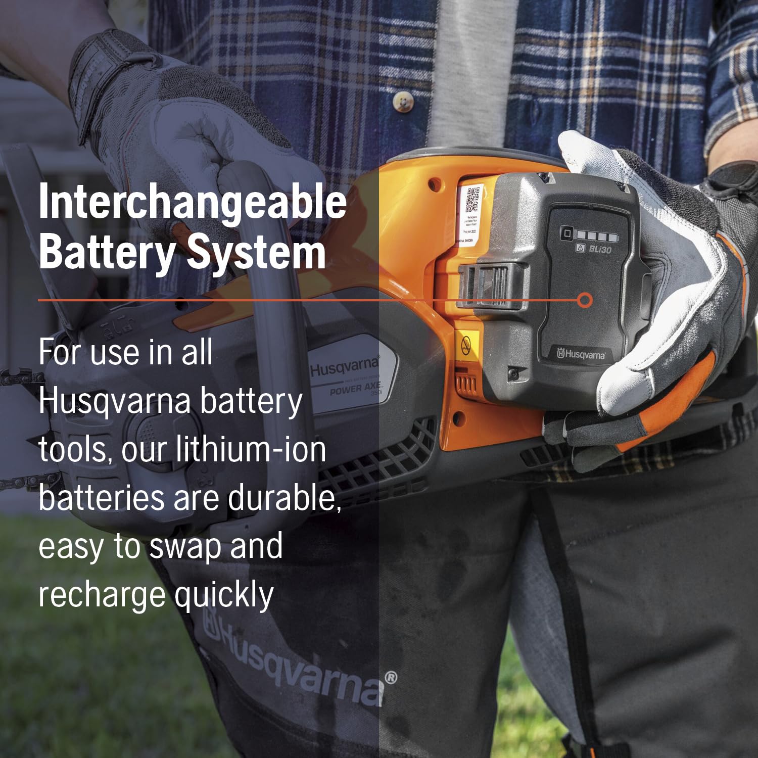 Husqvarna Power Axe 350i Cordless Electric Chainsaw, 18 Inch Chainsaw with Brushless Motor and Quiet Superior Cutting Power, 40V Lithium-Ion Battery and Charger Not Included (Tool Only) - Image 7