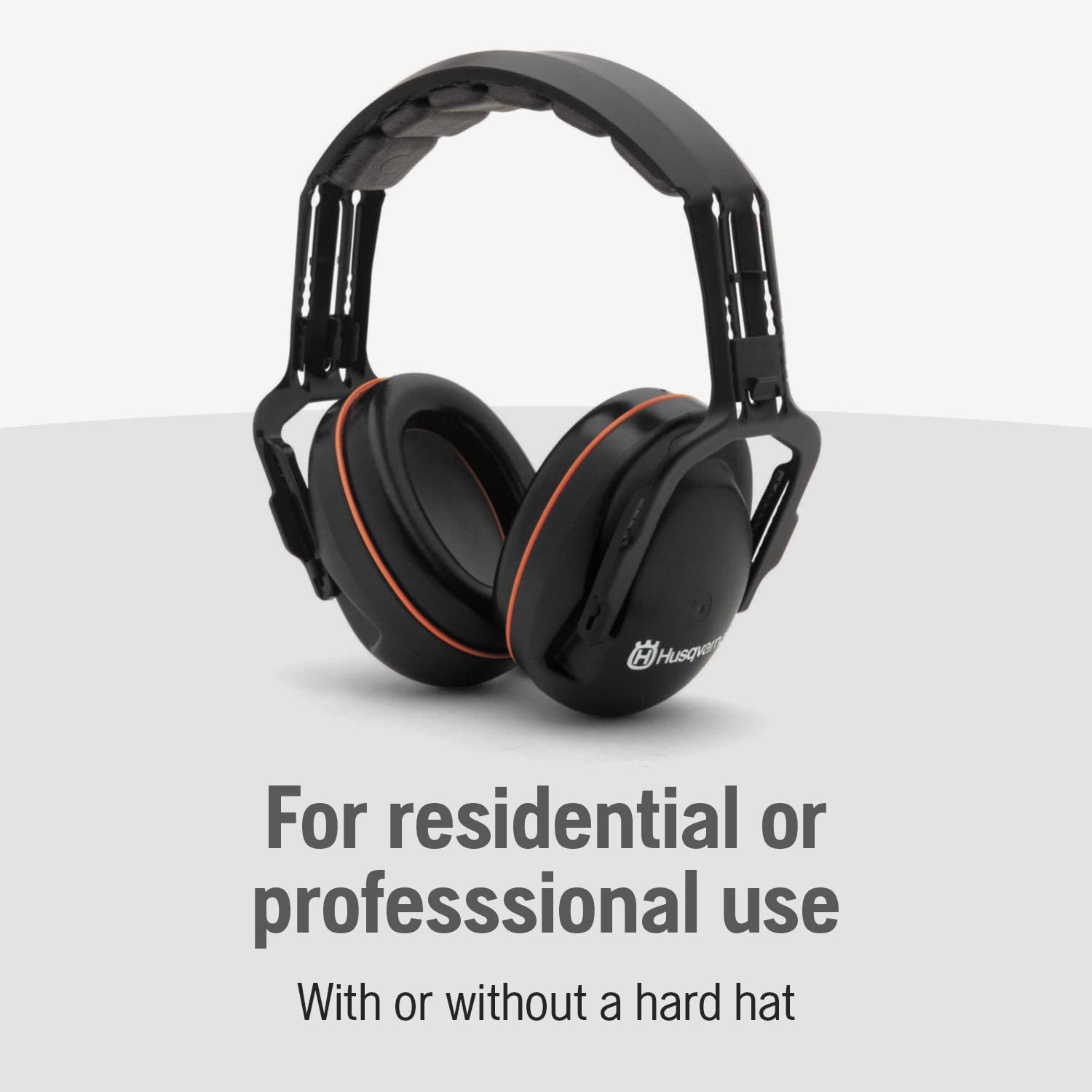 Husqvarna Professional Headband Hearing Protectors 25dB(A) NRR, Lightweight Ear Protectors with Padded Headband and Clamshell Design for Hearing Protection, Black - Image 3