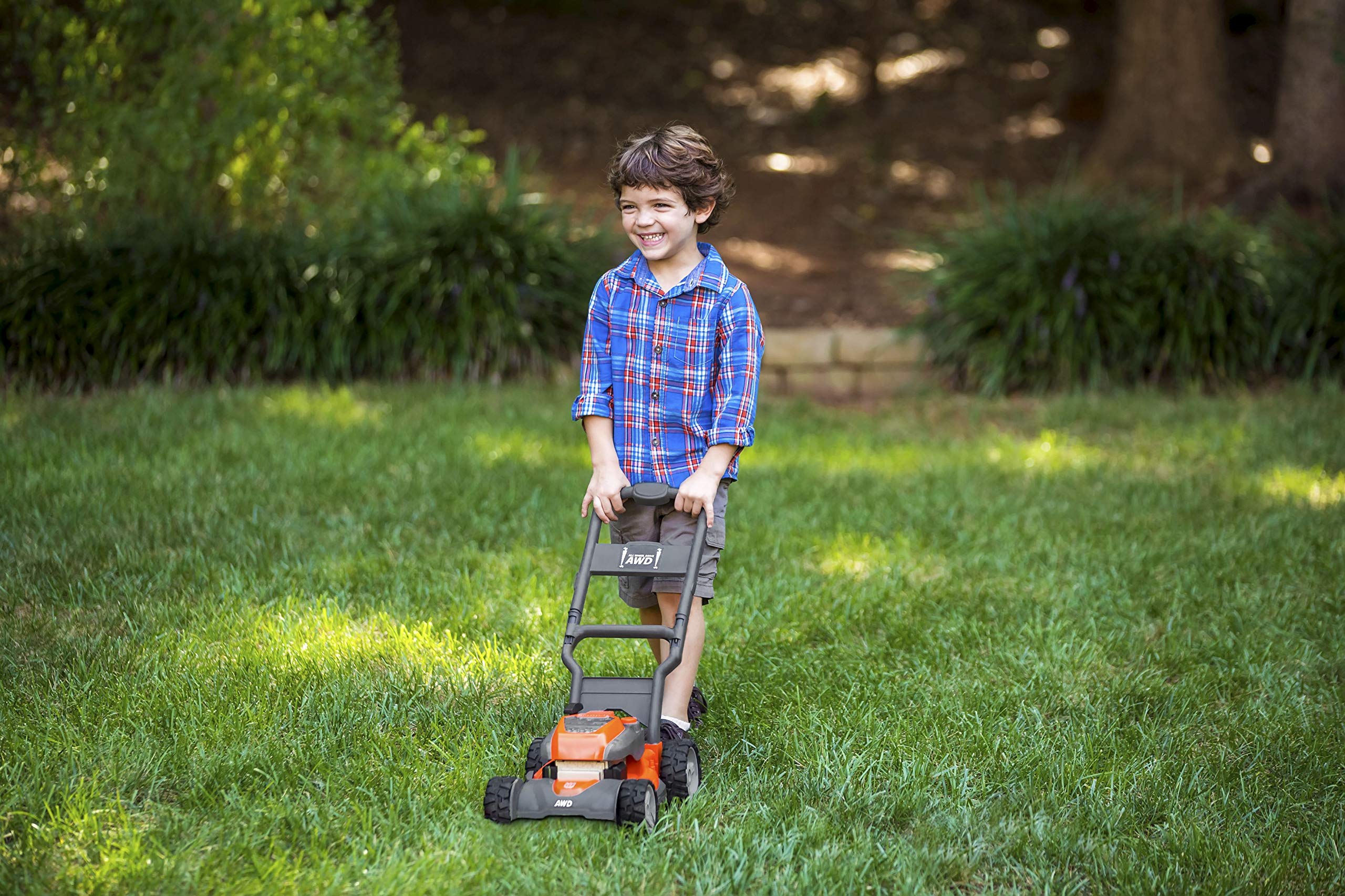 Husqvarna Toy Lawn Mower with Realistic Sounds and Light-Up Engine, Toddler Lawn Mower Toy for Ages 2 and Up - Image 4