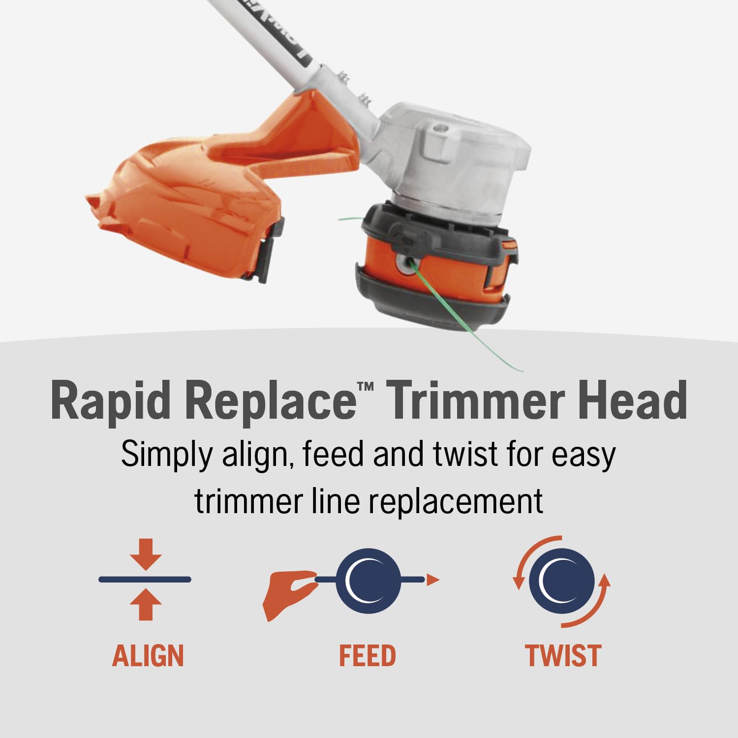 Husqvarna WeedEater 320iL Cordless String Trimmer Tool Only, 16-Inch Straight Shaft Electric Weed Eater with Rapid Replace Trimmer Head for Seamless String Reloading (Tool Only) - Image 7